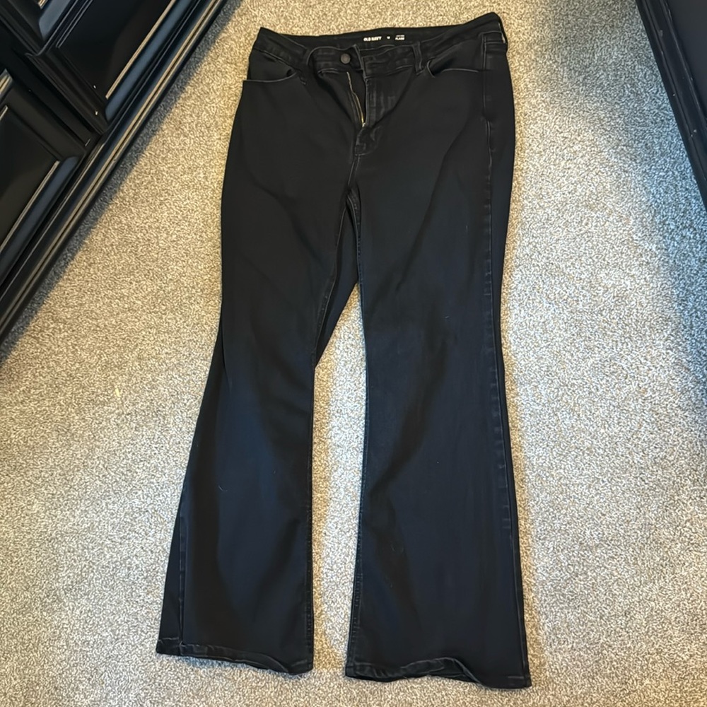 Black old navy high rise flare jeans